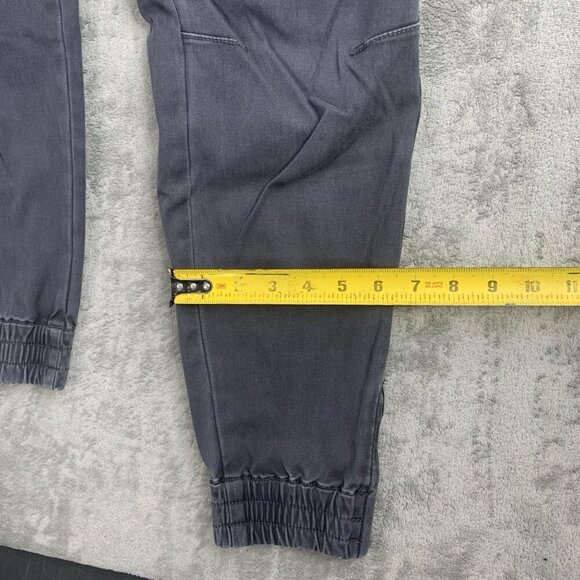 Spanx Pants Womens Medium Stretch Mid-Rise Twill Cargo Joggers Gray Pockets - Picture 6 of 13